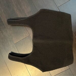 Aritzia Black Ribbed Tank Top